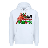 White I Am Always With Your Cardinal Bird Premium Hoodie - LillyAllenDesigns