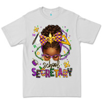 Dove Grey mardi gras school secretary afro messy bun Premium Tee - texasbilliewilder