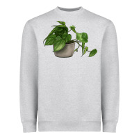 Heather Grey Philodendron Heavyweight Sweatshirt - LillyAllenDesigns