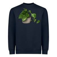 Navy Philodendron Heavyweight Sweatshirt - LillyAllenDesigns