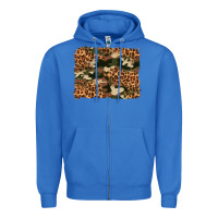 True Royal camouflage and leopard background Zipper Hoodie - Artiststas