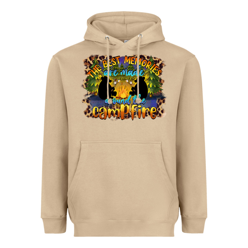 The Best Memories Are Made Around The Campfire Camping Heavyweight Hoodie by BarkalooDesign | Teevron