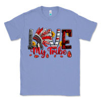 Colony Blue red black grey white love my tribe indian headdres Classic Tee - Artiststas