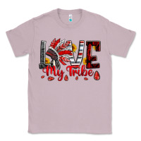 Lilac red black grey white love my tribe indian headdres Classic Tee - Artiststas