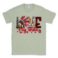 Matcha red black grey white love my tribe indian headdres Classic Tee - Artiststas