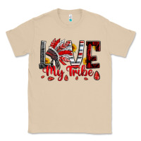 Mushroom red black grey white love my tribe indian headdres Classic Tee - Artiststas
