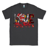 Smoke red black grey white love my tribe indian headdres Classic Tee - Artiststas