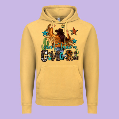 Can't Tame A Cowgirl Vintage Hoodie Designed By Oliviacreatesart
