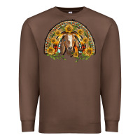 Chestnut Western Leopard Sunflower Goat Rainbow Premium Sweatshirt - BarkalooDesign