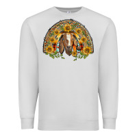 Dove Grey Western Leopard Sunflower Goat Rainbow Premium Sweatshirt - BarkalooDesign