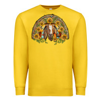 Lemon Western Leopard Sunflower Goat Rainbow Premium Sweatshirt - BarkalooDesign