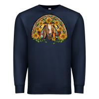 Navy Western Leopard Sunflower Goat Rainbow Premium Sweatshirt - BarkalooDesign