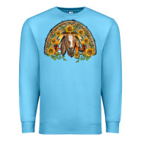 Ocean Blue Western Leopard Sunflower Goat Rainbow Premium Sweatshirt - BarkalooDesign