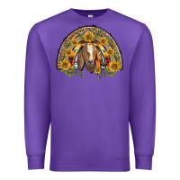 Purple Western Leopard Sunflower Goat Rainbow Premium Sweatshirt - BarkalooDesign