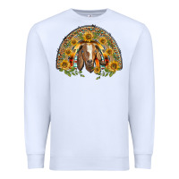 White Western Leopard Sunflower Goat Rainbow Premium Sweatshirt - BarkalooDesign