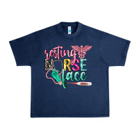 Navy resting nurse face Urban Heavy Tee - CowGirlArtShop