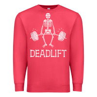 Cardinal deadlift funny halloween skeleton weight lifting workout Premium Sweatshirt - longCreatives