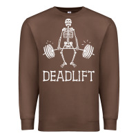 Chestnut deadlift funny halloween skeleton weight lifting workout Premium Sweatshirt - longCreatives