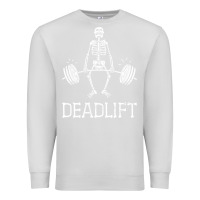 Dove Grey deadlift funny halloween skeleton weight lifting workout Premium Sweatshirt - longCreatives