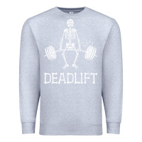 Heather Grey deadlift funny halloween skeleton weight lifting workout Premium Sweatshirt - longCreatives