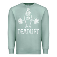 Seafoam deadlift funny halloween skeleton weight lifting workout Premium Sweatshirt - longCreatives