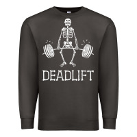 Smoke deadlift funny halloween skeleton weight lifting workout Premium Sweatshirt - longCreatives