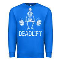 Deadlift Funny Halloween Skeleton Weight Lifting Workout Premium Sweatshirt | Teevron