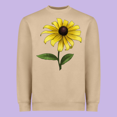 Black Eyed Susan Flower Illustrations Heavyweight Sweatshirt Designed By Lillyallendesigns