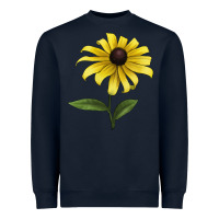 Navy Black Eyed Susan Flower Illustrations Heavyweight Sweatshirt - LillyAllenDesigns