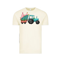 Vintage Arctic christmas tree tractor Vintage Tee - CowGirlArtShop