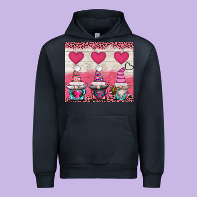 V.d 3 Gnomes And Hearts Urban Hoodie Designed By Adodesignshop