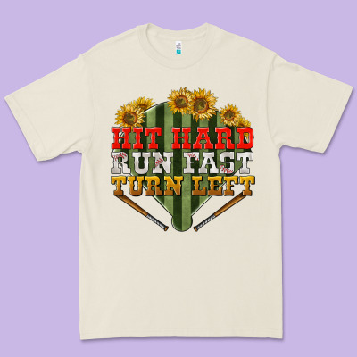 Hit Hard Run Fast Turn Left Premium Tee Designed By Nancycooperartshop