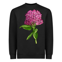 Black Red Clover Illustrations Heavyweight Sweatshirt - LillyAllenDesigns