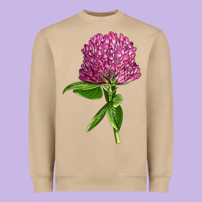 Red Clover Illustrations Heavyweight Sweatshirt Designed By Lillyallendesigns