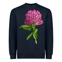 Navy Red Clover Illustrations Heavyweight Sweatshirt - LillyAllenDesigns