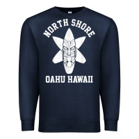 Navy Oahu Hawaii North Shore Surf Beach Surfing Surfer Gift Premium Sweatshirt - longCreatives