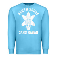 Ocean Blue Oahu Hawaii North Shore Surf Beach Surfing Surfer Gift Premium Sweatshirt - longCreatives