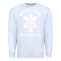 White Oahu Hawaii North Shore Surf Beach Surfing Surfer Gift Premium Sweatshirt - longCreatives