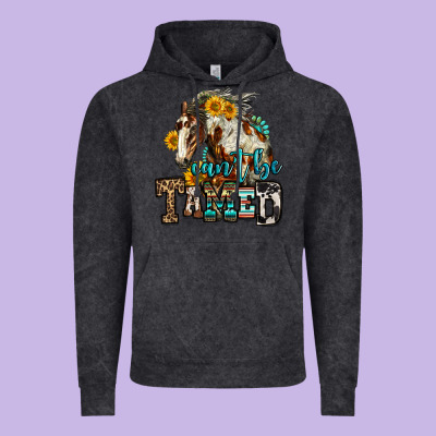 Can't Be Tamed Horse Vintage Hoodie Designed By Oliviacreatesart