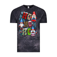 Cloud Black ho ho ho gnomes Vintage Tee - CowGirlArtShop
