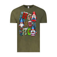 Vintage Olive ho ho ho gnomes Vintage Tee - CowGirlArtShop