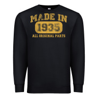 Black Made in 1935 87th Birthday Gifts 87 Year old Birthday T-Shirt Premium Sweatshirt - longCreatives