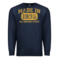 Navy Made in 1935 87th Birthday Gifts 87 Year old Birthday T-Shirt Premium Sweatshirt - longCreatives