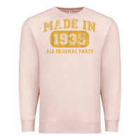 Pale Pink Made in 1935 87th Birthday Gifts 87 Year old Birthday T-Shirt Premium Sweatshirt - longCreatives