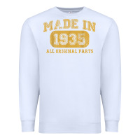 White Made in 1935 87th Birthday Gifts 87 Year old Birthday T-Shirt Premium Sweatshirt - longCreatives
