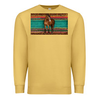 Western Horse Serape Tooled Leather Leopard  Sippy Cup Premium Sweatshirt | Teevron