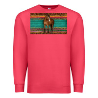Cardinal western horse serape tooled leather leopard  sippy cup Premium Sweatshirt - BarkalooDesign