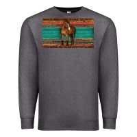 Charcoal Heather western horse serape tooled leather leopard  sippy cup Premium Sweatshirt - BarkalooDesign