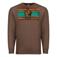 Chestnut western horse serape tooled leather leopard  sippy cup Premium Sweatshirt - BarkalooDesign