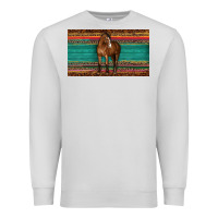 Dove Grey western horse serape tooled leather leopard  sippy cup Premium Sweatshirt - BarkalooDesign